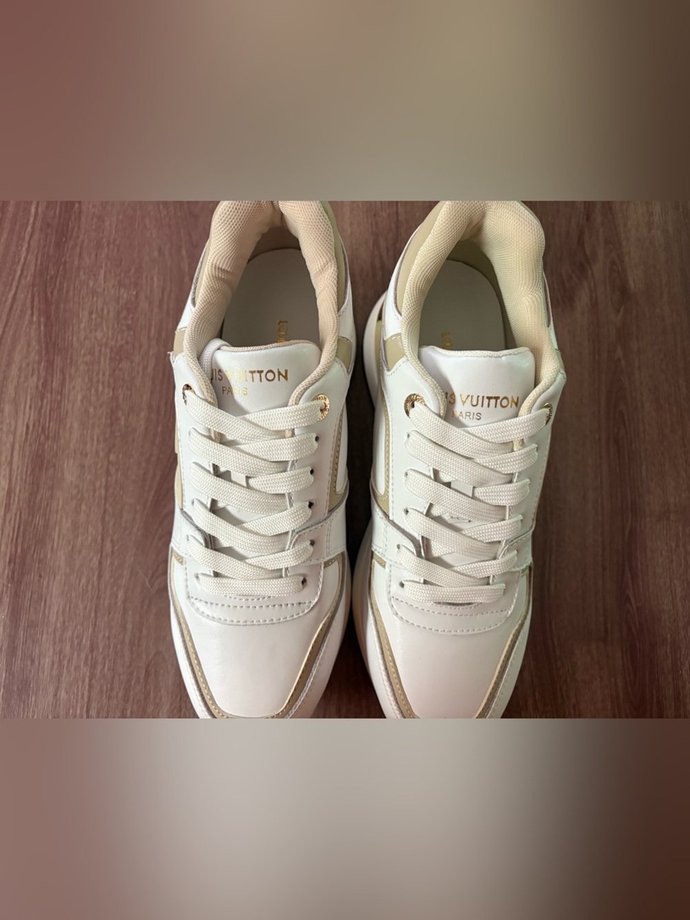 Louis Vuitton White and Beige Women's Sneakers